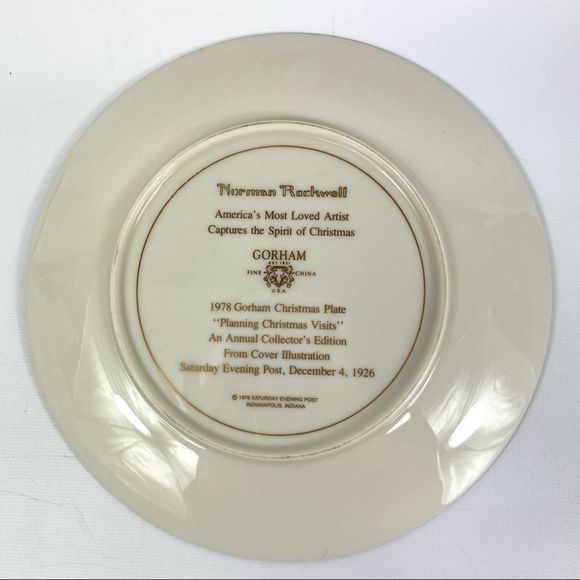 Norman Rockwell Planning Christmas Visits
1978 Annual Coll Gorham plate china - Picture 2 of 3